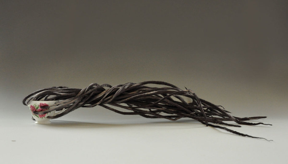 Kim Tucker, Kimberly Tucker, sculpture assembled from felt and found porcelain