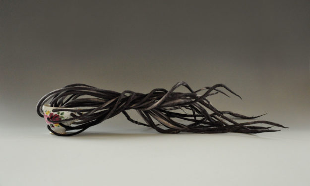 Kim Tucker, Kimberly Tucker Canadian Contemporary Artist sculpture assembled from felt and found porcelain