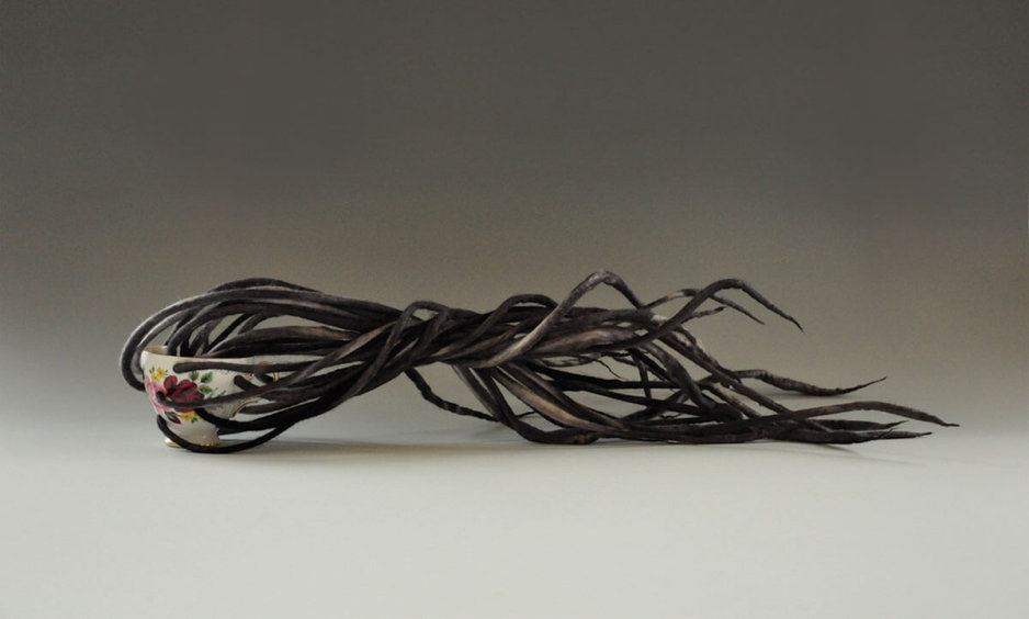 Kim Tucker, Kimberly Tucker Canadian Contemporary Artist sculpture assembled from felt and found porcelain