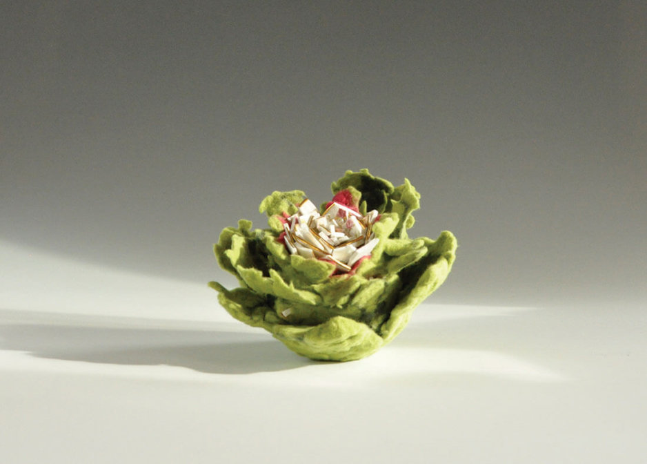 Kim Tucker, Kimberly Tucker, sculpture assembled from felt and found porcelain