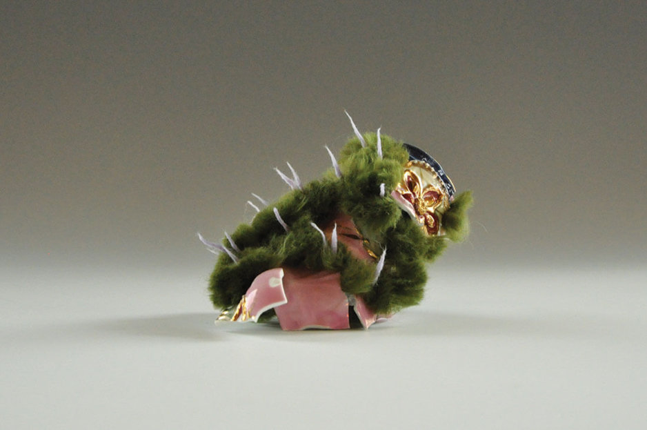 Kim Tucker, Kimberly Tucker, sculpture assembled from felt and found porcelain