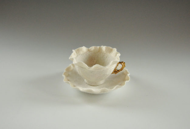 Kim Tucker, Kimberly Tucker, sculpture assembled from felt and found porcelain