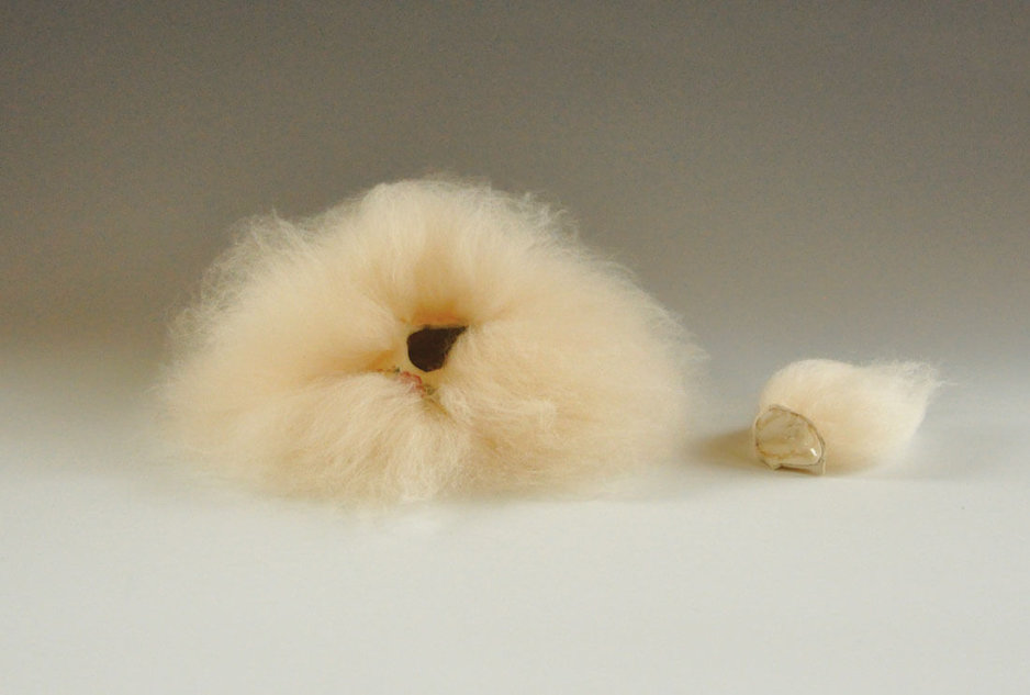 Kim Tucker, Kimberly Tucker, sculpture assembled from felt and found porcelain