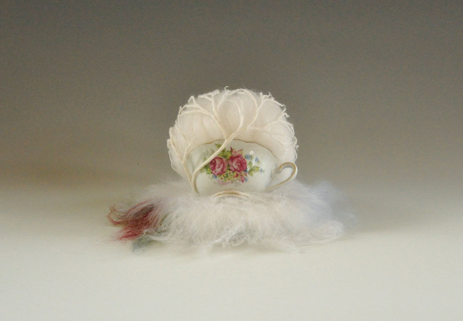 Kim Tucker, Kimberly Tucker, sculpture assembled from felt and found porcelain