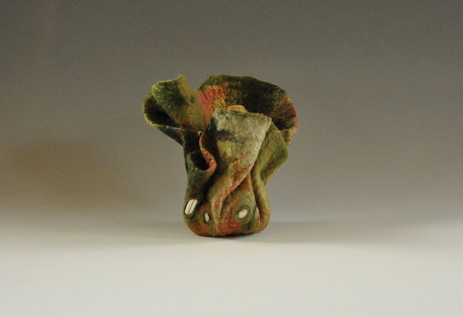 Kim Tucker, Kimberly Tucker, sculpture assembled from felt and found porcelain