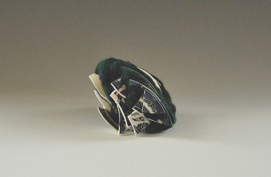 Kim Tucker, Kimberly Tucker, sculpture assembled from felt and found porcelain